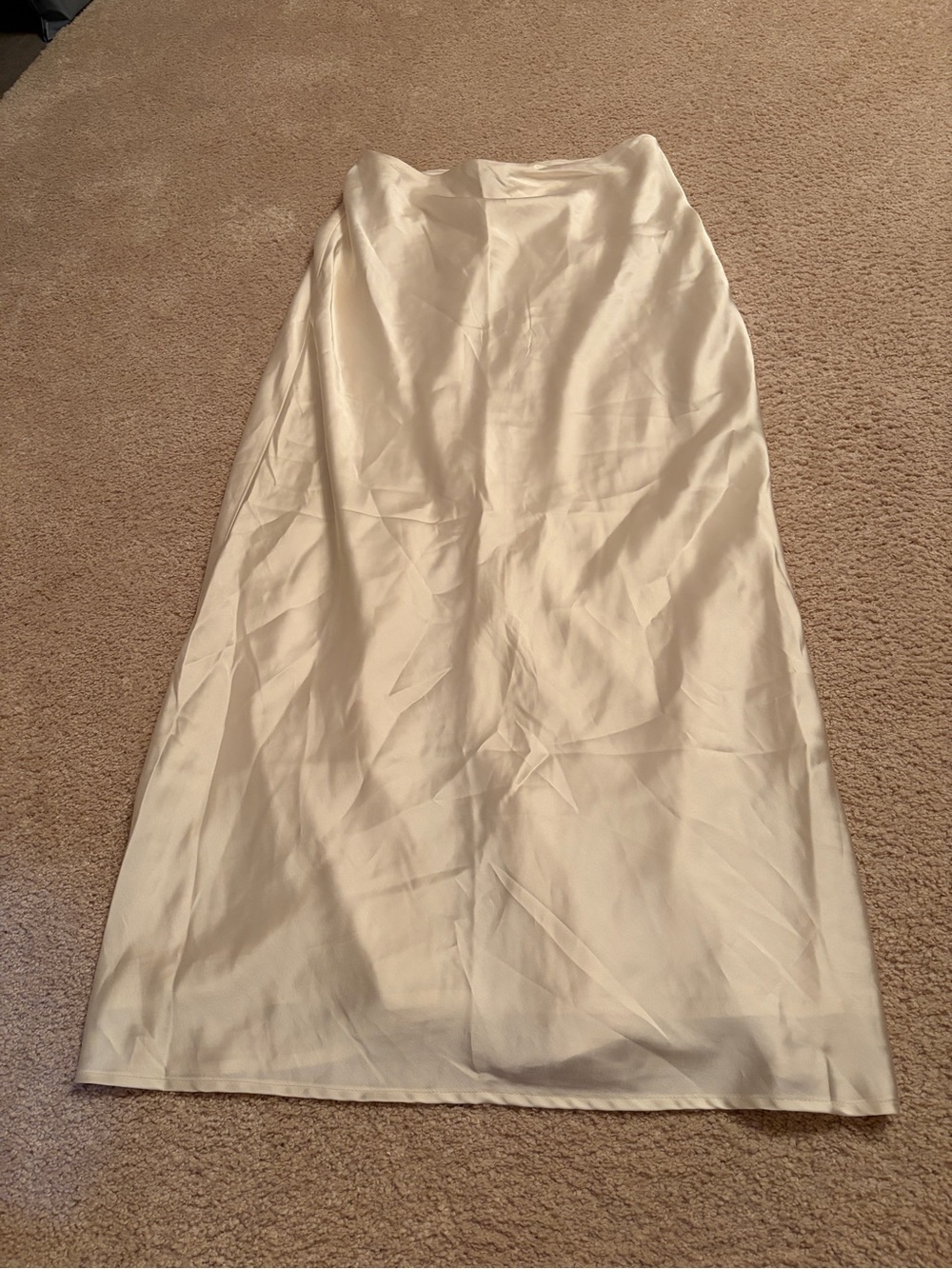 Hollister Cream Satin Maxi Skirt